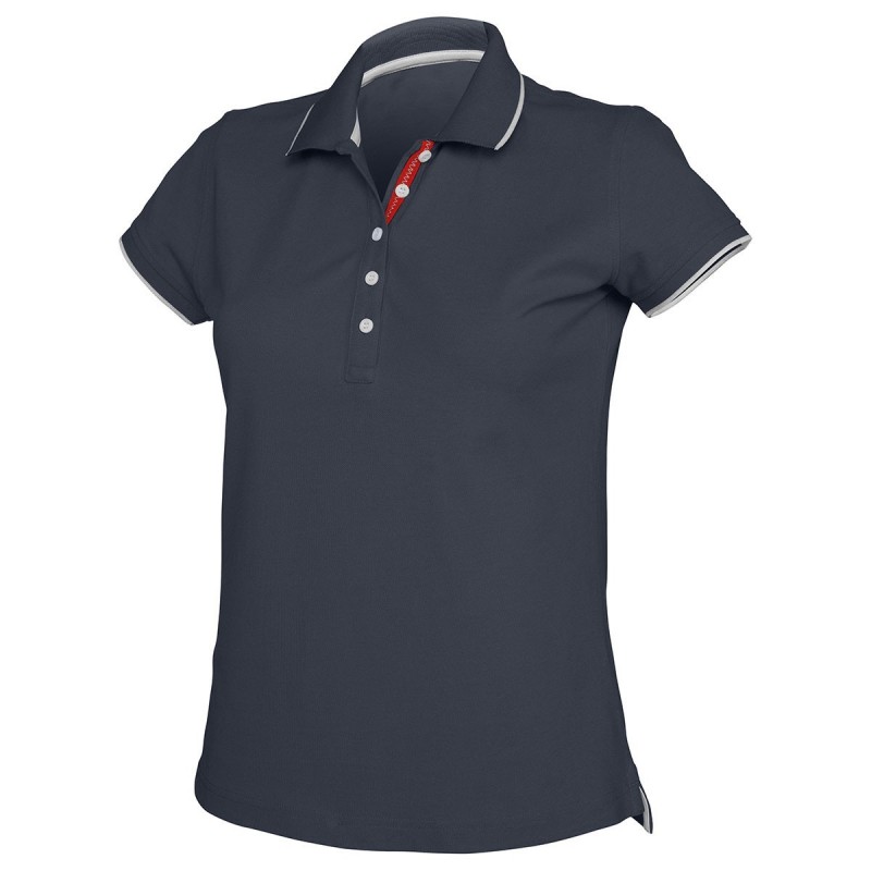 Polo femme contrasté ambulancier | Sanipod