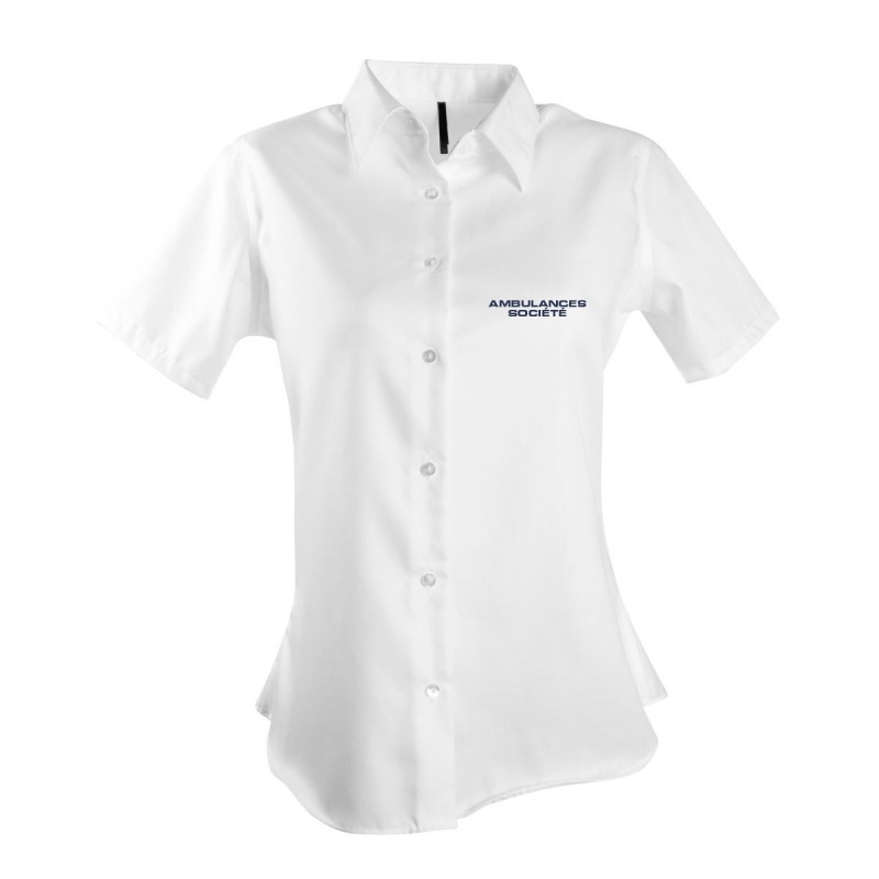 Chemise femme manches courtes sans repassage ambulancier | Sanipod