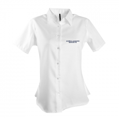 Chemise femme manches courtes sans repassage ambulancier | Sanipod
