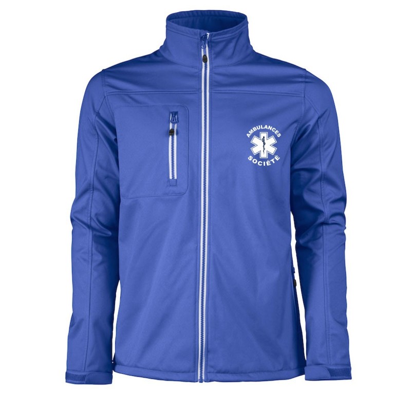Softshell zip contrasté ambulancier | Sanipod