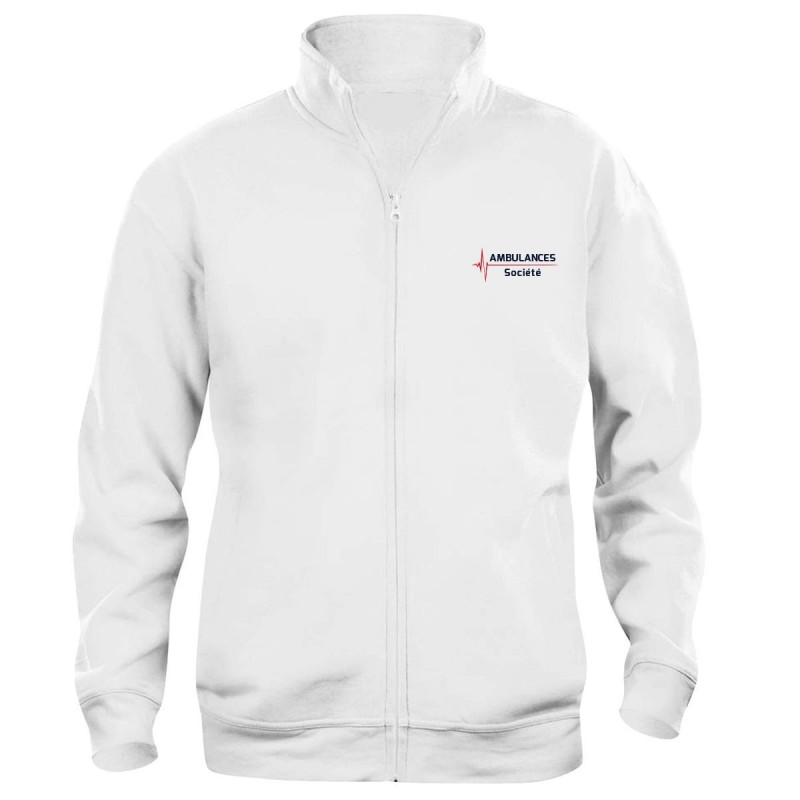 Veste molleton zippée ambulancier | Sanipod