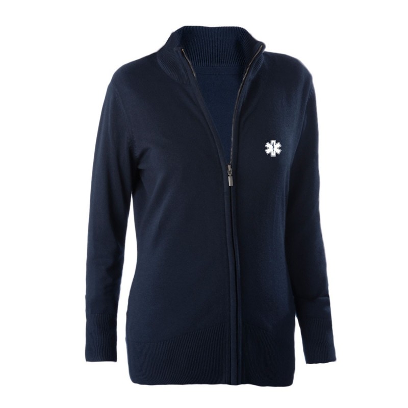 Veste femme en maille zippée ambulancier | Sanipod