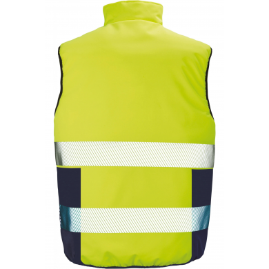 BODYWARMER MATELASSÉ REVERSIBLE HAUTE VISIBILITÉ