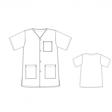 Blouse à pressions mixte | Sanipod