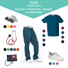 Kit infirmier pantalon + blouse Dickies + Basket + Accessoires | Sanipod