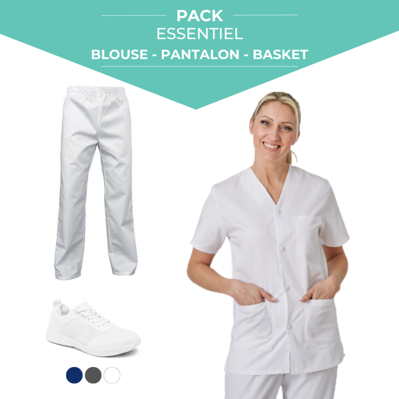 Kit infirmier pantalon, blouse et basket | Sanipod