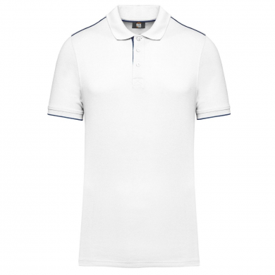 Polo contrasté ambulancier homme | Sanipod