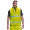 Bodywarmer matelassé réversible haute visibilité ambulancier
