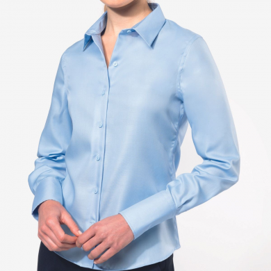 Chemise femme manches longues sans repassage ambulancier | Sanipod