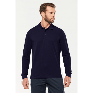 Polo antibactérien manches longues ambulancier | Sanipod