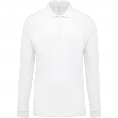 Polo piqué manches longues - homme | Sanipod