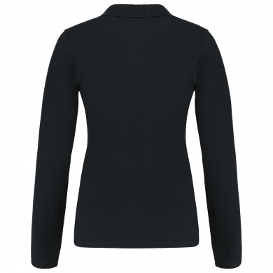 Polo piqué manches longues - femme | Sanipod