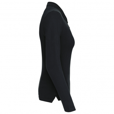 Polo piqué manches longues - femme | Sanipod