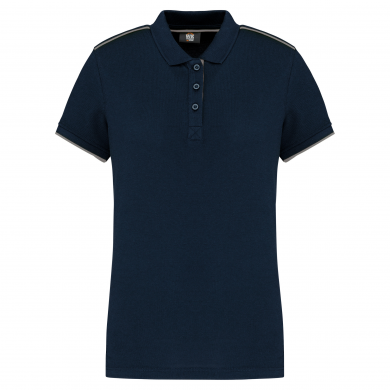 Polo femme contrasté ambulancier | Sanipod