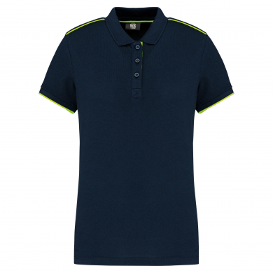Polo femme contrasté ambulancier | Sanipod