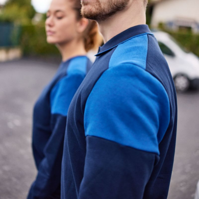 Sweat col polo prime bi-colore ECO-RESPONSABLE| Sanipod