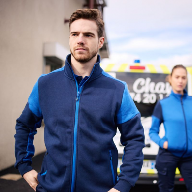 Veste sweat homme prime bicolore ECO-RESPONSABLE | Sanipod