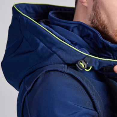 Softshell manches amovibles à capuche fluo ambulancier | Sanipod