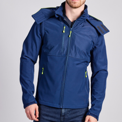 Softshell manches amovibles à capuche fluo ambulancier | Sanipod