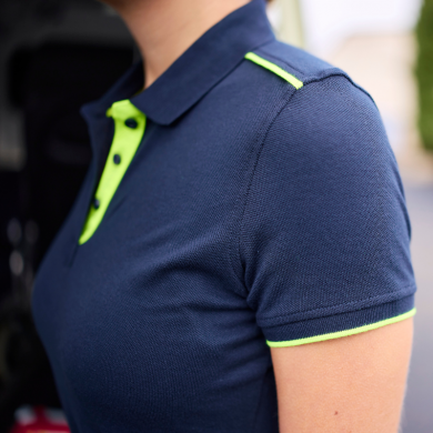 Polo femme contrasté ambulancier | Sanipod