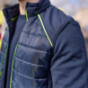 doudoune a manche courtes bi-matière