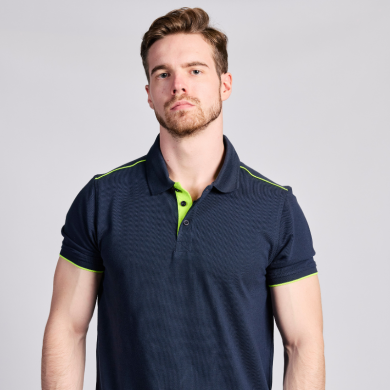 Polo contrasté ambulancier homme | Sanipod