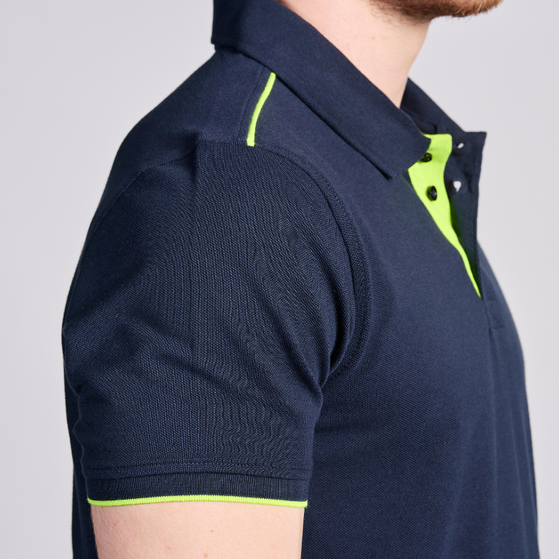 Polo contrasté ambulancier homme | Sanipod