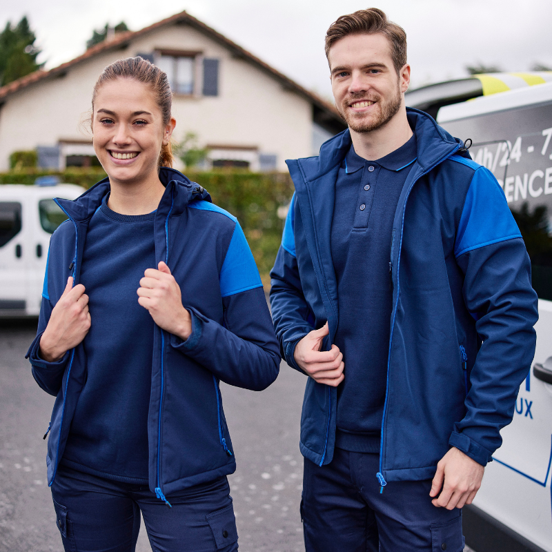 Softshell homme prime bicolore ECO-RESPONSABLE | Sanipod