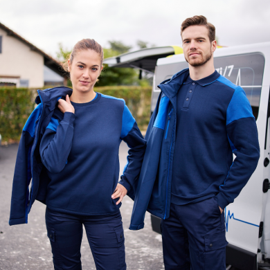 Sweat col rond prime bi-colore ECO-RESPONSABLE| Sanipod