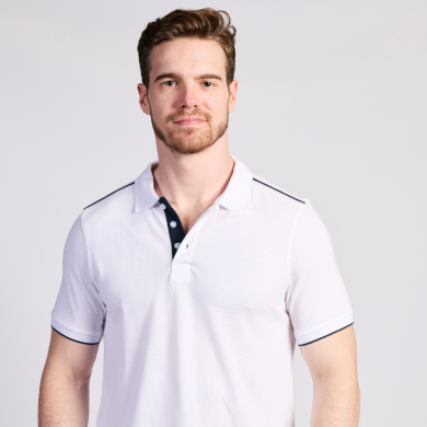 Polo contrasté ambulancier homme | Sanipod