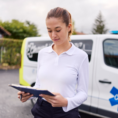 Polo piqué manches longues - femme | Sanipod