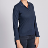 Polo piqué manches longues - femme | Sanipod