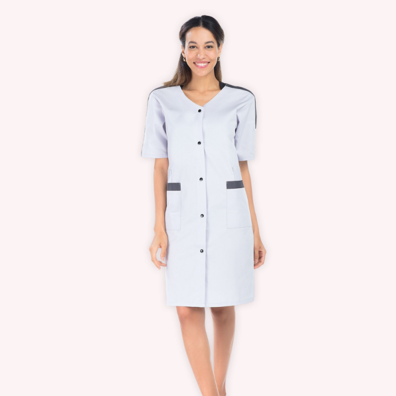 Blouse médicale longue et manches courtes pour femme | Sanipod