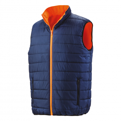 Bodywarmer matelassé réversible haute visibilité ambulancier