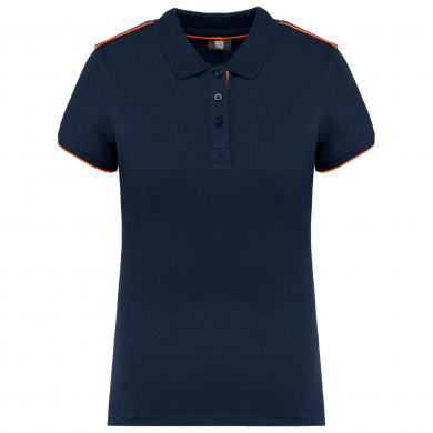 Polo femme contrasté ambulancier | Sanipod