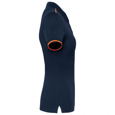 Polo femme contrasté ambulancier | Sanipod