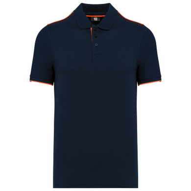 Polo contrasté ambulancier homme | Sanipod