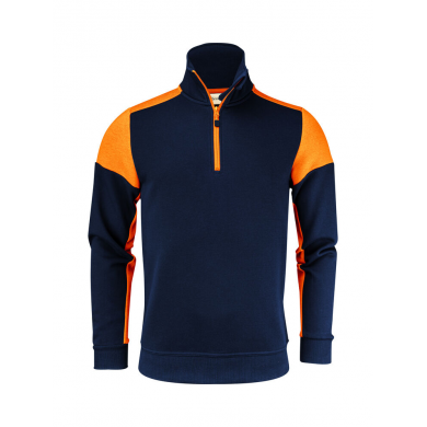 Sweat 1/2 zip prime bicolore ECO-RESPONSABLE | Sanipod